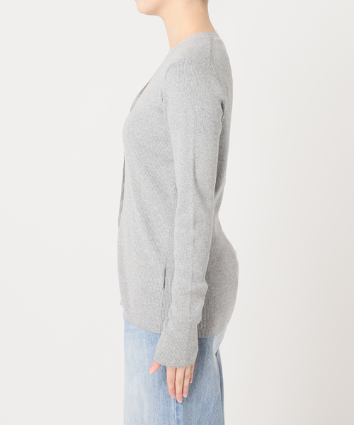 plage floche rib カーディガン　ホワイト プラージュ Plage floche rib カーディガン （ホワイト