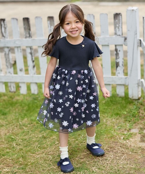 ANY（エニィ） ワンピース 刺繍チュールワンピース キッズ 子供服