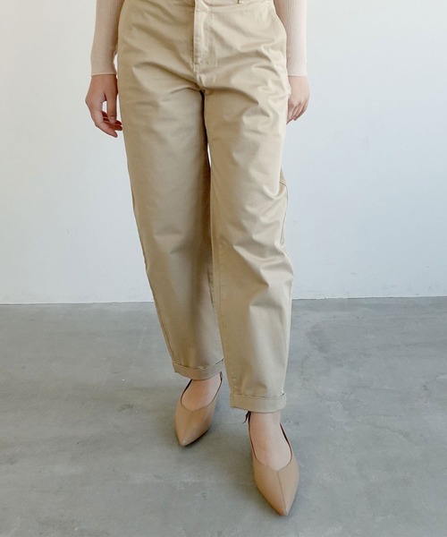 パンプス バックリボンポインテッドフラットパンプスの画像