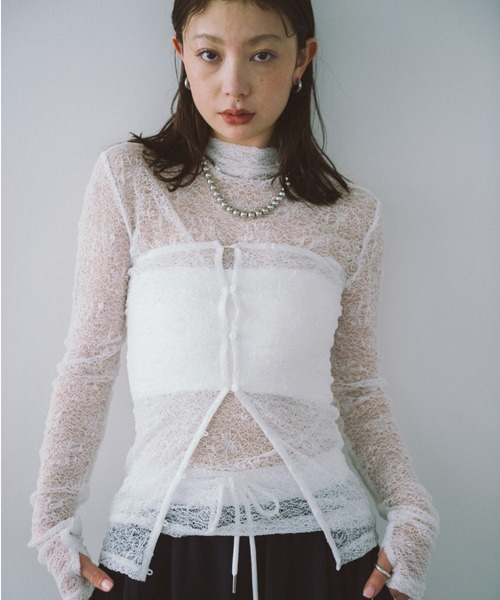 HANNE tシャツ ビスチェコンビレーストップス レディース