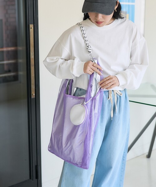 ✨激レア✨PORTER GIRL メッシュ トートバッグ 大容量 A4可 FREAK'S STORE トートバッグ 2way コードショルダー レイヤード
