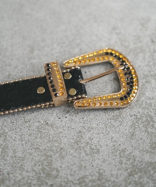 Shoowtime ベルト studded rhinestone glitter belt / ラインストーン
