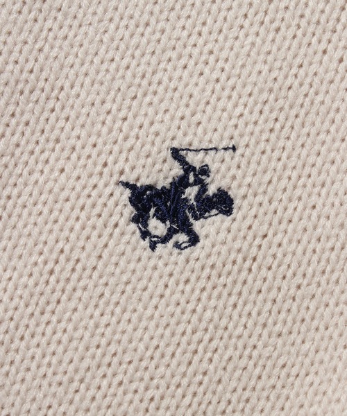 「BEVERLY HILLS POLO CLUB」 ニットカーディガン M ベージュ メンズ_画像2