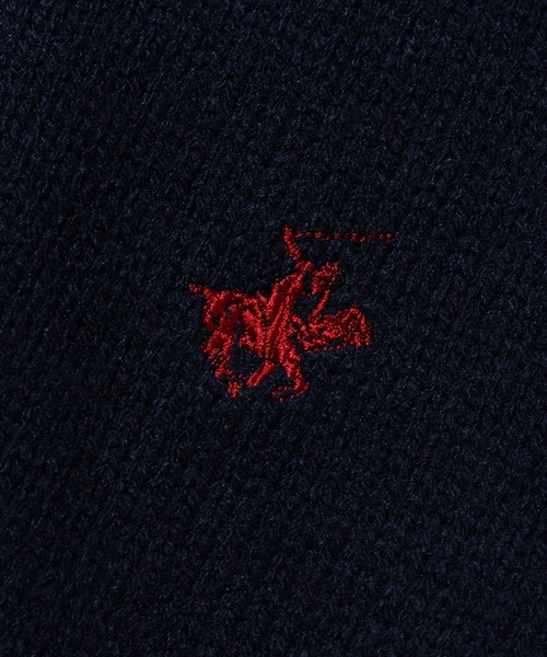 「BEVERLY HILLS POLO CLUB」 ニットカーディガン M ベージュ メンズ_画像4