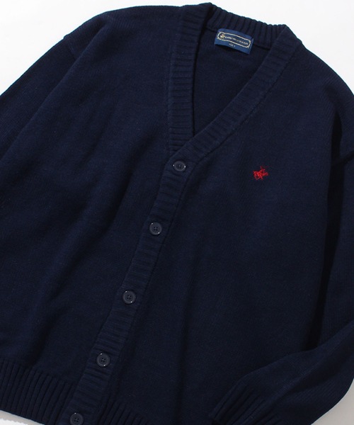 「BEVERLY HILLS POLO CLUB」 ニットカーディガン M ベージュ メンズ_画像5