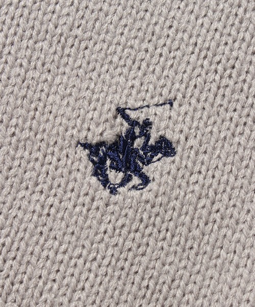 「BEVERLY HILLS POLO CLUB」 ニットカーディガン M ベージュ メンズ_画像6