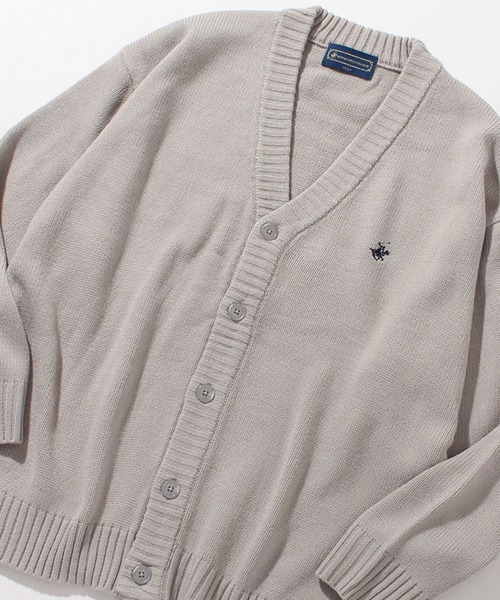 「BEVERLY HILLS POLO CLUB」 ニットカーディガン M ベージュ メンズ_画像7