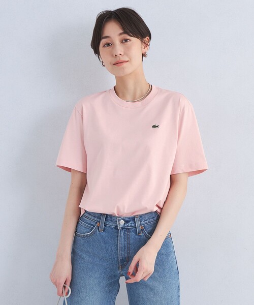 tシャツ 「LACOSTE」ワンポイント ソフトタッチ Tシャツ レディース