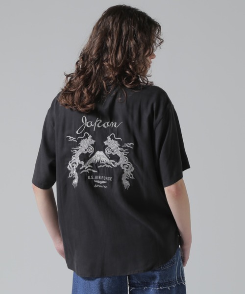 *AVIREX* ダブルドラゴン スーベニア 半袖シャツ DOUBLE DRAGON SOUVENIR SHIRT / ダブルドラゴン スーベニア