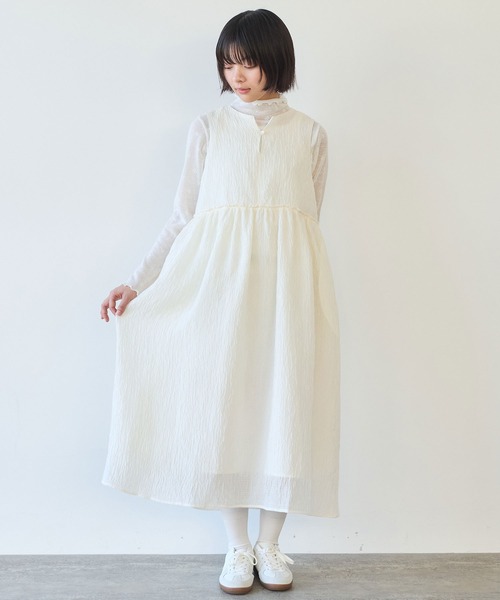 bulle de savon（ビュルデサボン） ワンピース おはなダイヤジャカード