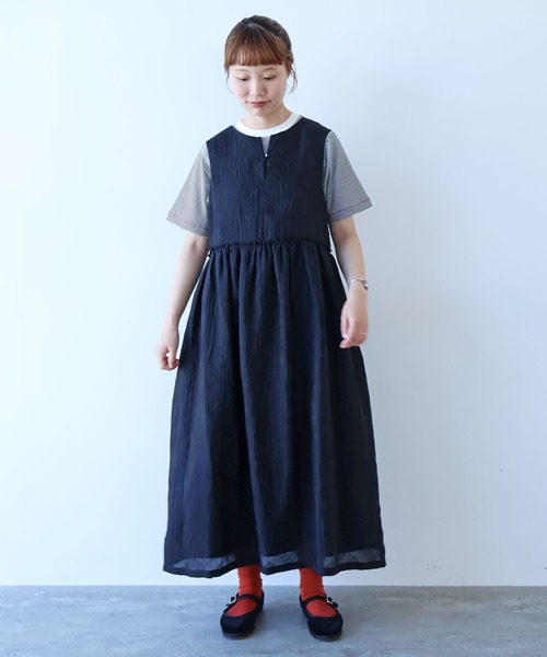 bulle de savon（ビュルデサボン） ワンピース おはなダイヤジャカード