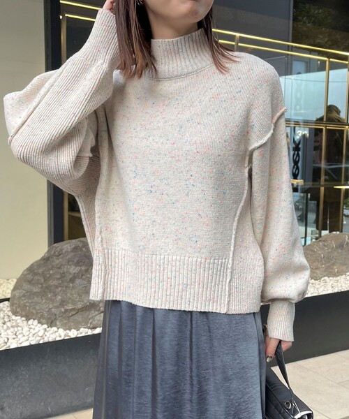 「fredy emue」 長袖ニット 38 チャコールグレー レディース_画像6