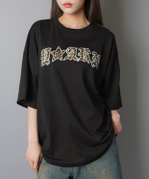 サンリオ ウサハナ スピンズ SPINNS ビッグTシャツ 半袖 ブラック ウサハナ×SPINNS』ビッグTシャツ | SPINNS WEB STORE | SPINNS