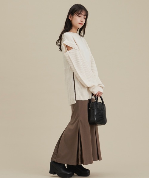 「NEUNA」 長袖ニット FREE オフホワイト レディース_画像5