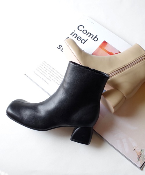 「AmiAmi」 「LELIEN PLUS」ショートブーツ LL グレイッシュベージュ レディース_画像7