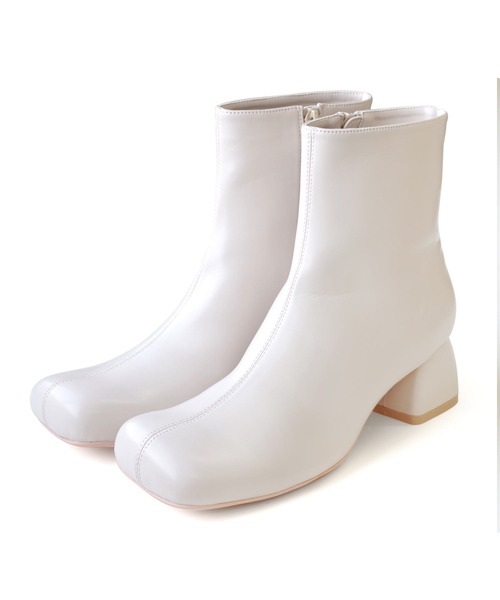 「AmiAmi」 「LELIEN PLUS」ショートブーツ LL グレイッシュベージュ レディース_画像9