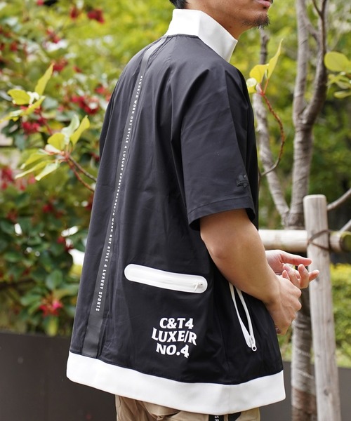 tシャツ (RM)「LUXE/R GOLF」ストレッチ クロス ハーフジップ プル