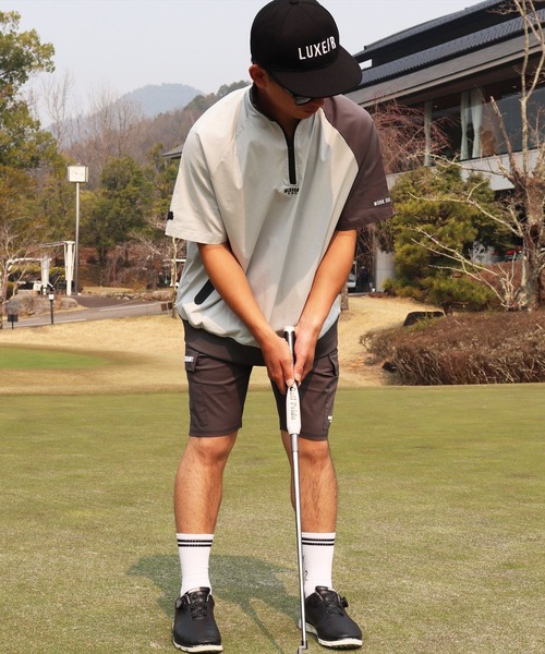 tシャツ (RM)「LUXE/R GOLF」ストレッチ クロス ハーフジップ プル