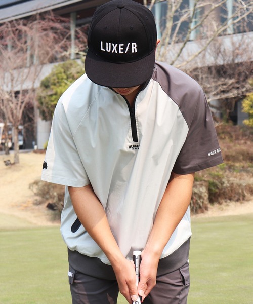 tシャツ (RM)「LUXE/R GOLF」ストレッチ クロス ハーフジップ プル
