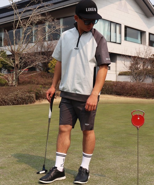 tシャツ (RM)「LUXE/R GOLF」ストレッチ クロス ハーフジップ プル