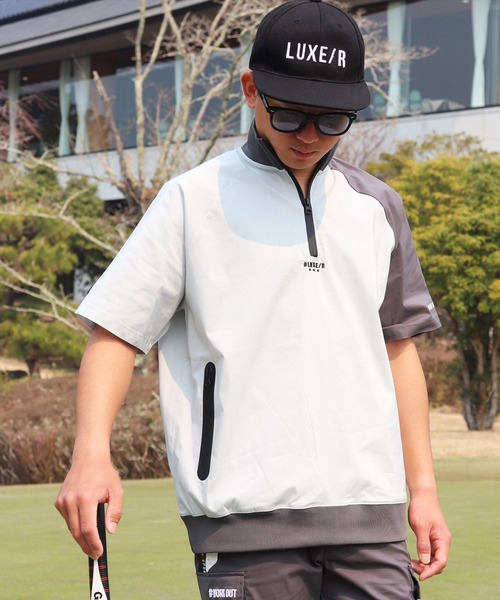tシャツ (RM)「LUXE/R GOLF」ストレッチ クロス ハーフジップ プル