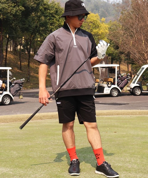 tシャツ (RM)「LUXE/R GOLF」ストレッチ クロス ハーフジップ プル