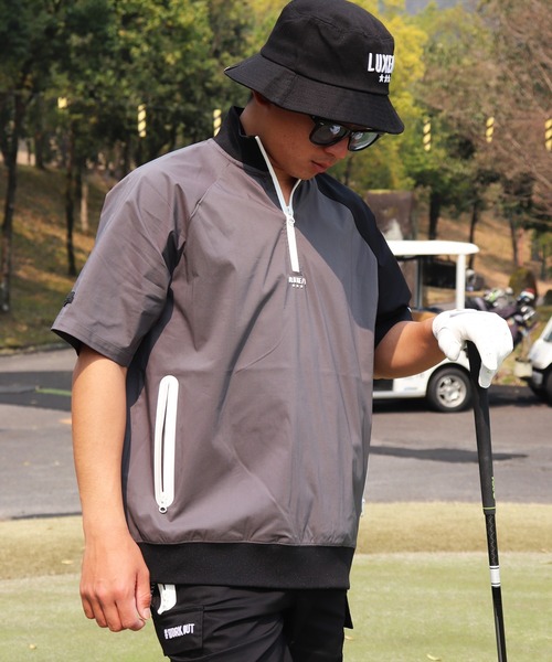 tシャツ (RM)「LUXE/R GOLF」ストレッチ クロス ハーフジップ プル