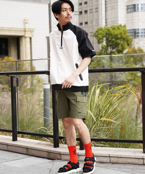 tシャツ (RM)「LUXE/R GOLF」ストレッチ クロス ハーフジップ プル