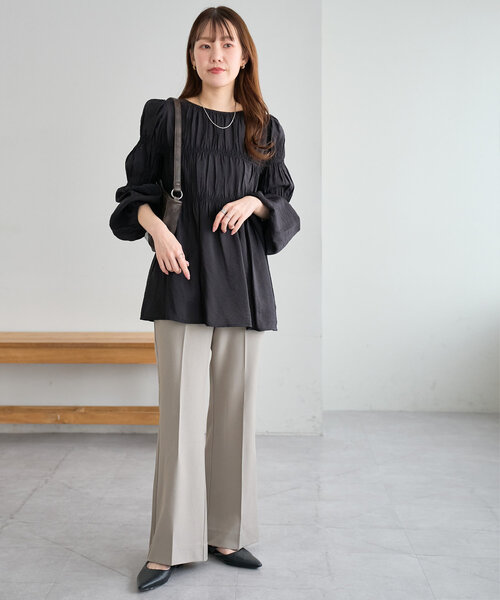 Discoat（ディスコート） スラックス パンツ フレアパンツ「WEB限定