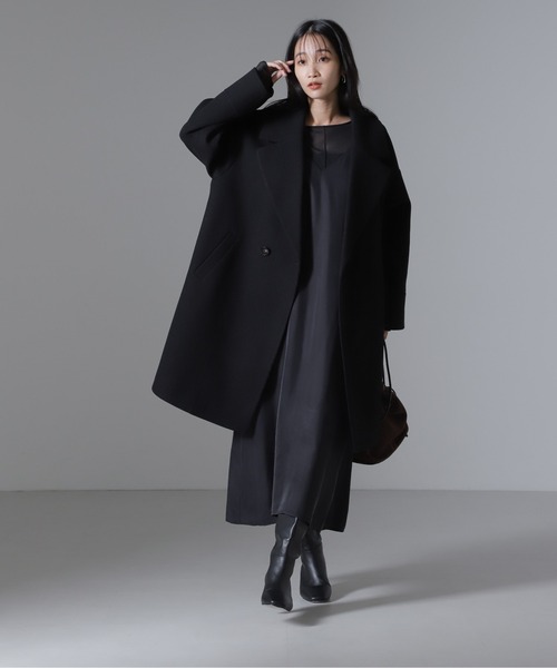 恩義さん専用 美品 ナノユニバース スーパー140 チェスターコート NANO universe（ナノ・ユニバース） チェスターコート FREE グレー系