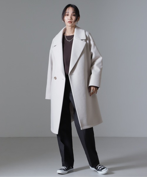 NANO universe（ナノ・ユニバース） チェスターコート FREE グレー系