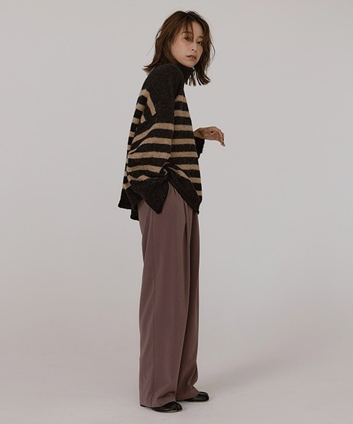 「CREDONA」 タートルネックニット FREE ブラック レディース_画像6