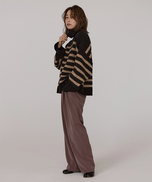 「CREDONA」 タートルネックニット FREE ブラック レディース_画像7