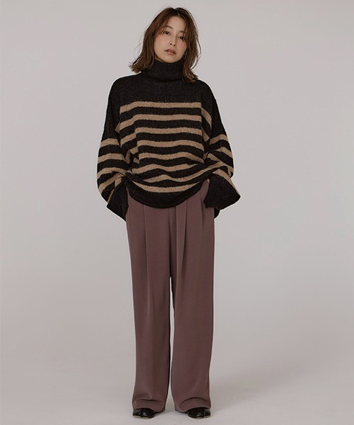 「CREDONA」 タートルネックニット FREE ブラック レディース_画像8