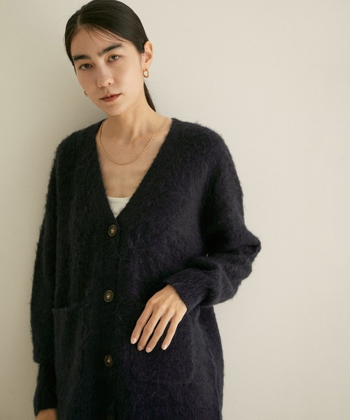 【新品未使用】SALON adam et rope' カーディガン ネイビー SALON adam et rope'（サロン アダム エ ロペ） ニットカーディガン