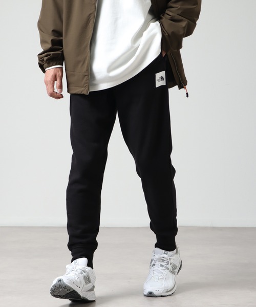 裏起毛！THE NORTH FACE スウェットパンツ 黒 THE NORTH FACE (ザ ノースフェイス) 裏起毛 ラインロゴ
