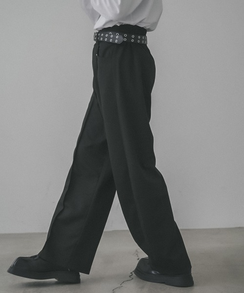 パンツ CENTER SEAM SOLOTEX DENIM SLACKS MUZE TURQUOISE LABEL - CENTER SEAM SOLOTEX DENIM SLACKS