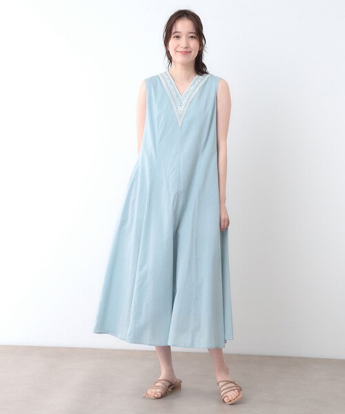 ローラアシュレイ ワンピース ノースリーブ（LAURA ASHLEY