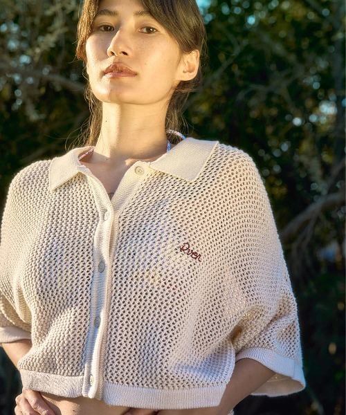 RVCA レディース OHANA SUMMER KNIT SHIRTS セーター 「2025年夏モデル」/ルーカクロップド丈ニットシャツ レディース