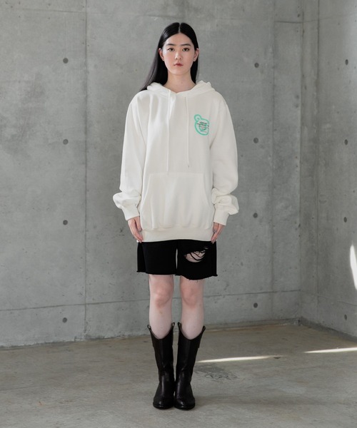 「ISTKUNST」 プルオーバーパーカー SMALL ネイビー レディース