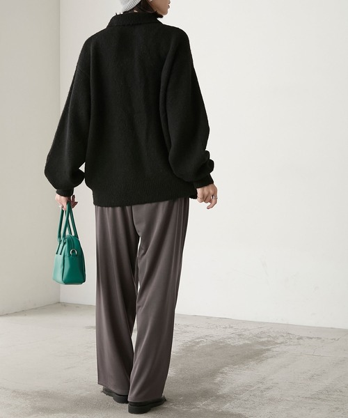 BONLECILL（ボンルシール） ニット セーター もちもちパールボタン