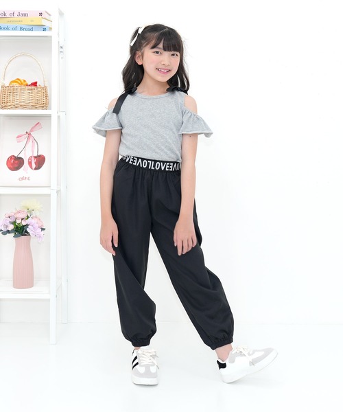 Bee des Bee パンツ LOVEロゴ パラシュートパンツ キッズ 子供服