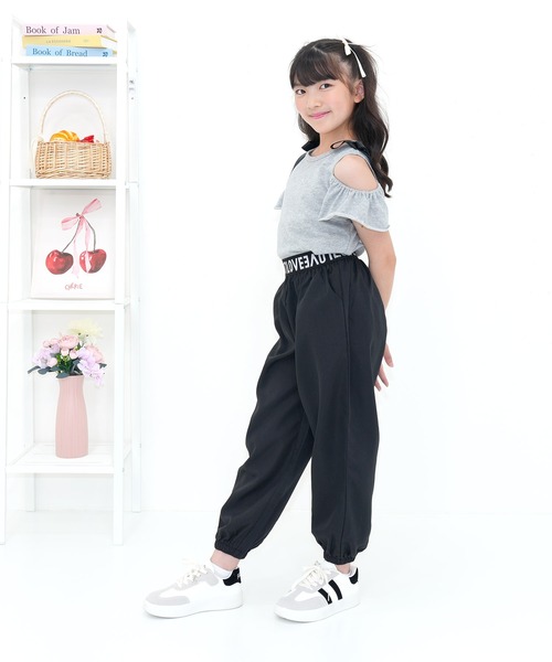 Bee des Bee パンツ LOVEロゴ パラシュートパンツ キッズ 子供服
