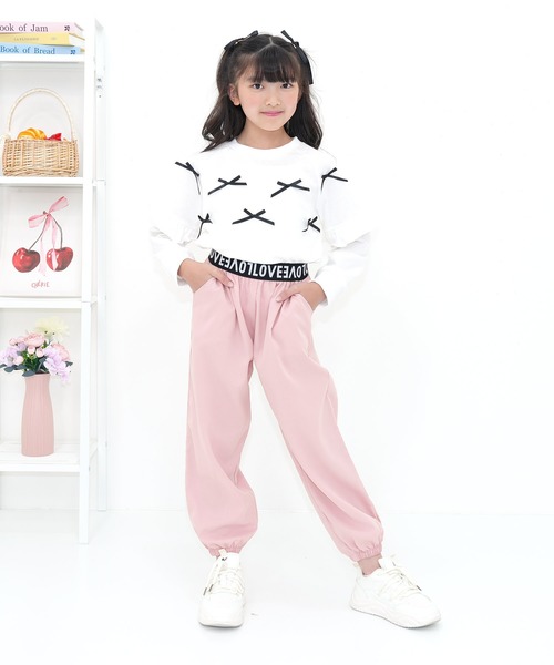 Bee des Bee パンツ LOVEロゴ パラシュートパンツ キッズ 子供服