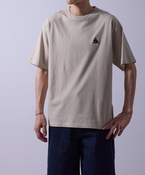 ＊新品未開封＊ベア ワンポイント Tシャツ & ロングパンツ 接触冷感 ネイビー j.n.r.d tシャツ 「接触冷感」j.n.r.d/ワンポイントベア刺繍T