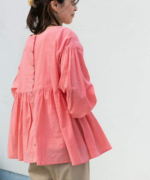 「URBAN RESEARCH DOORS」 半袖ブラウス MEDIUM ブラウン系その他 レディース URBAN RESEARCH DOORS 「URBAN DOORS」 半袖ブラウス MEDIUM