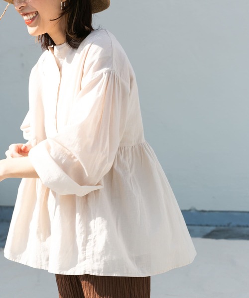 「URBAN RESEARCH DOORS」 7分袖ブラウス MEDIUM オフホワイト レディース URBAN RESEARCH DOORS 「URBAN DOORS」 長袖ブラウス MEDIUM