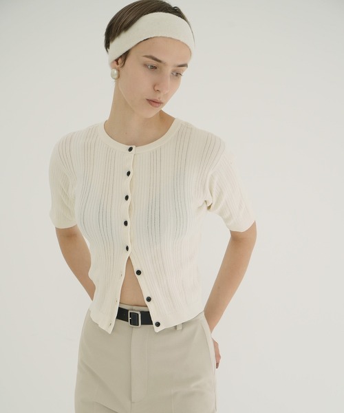 トップス clane W FACE RIB KNIT CARDIGAN CLANE（クラネ） カーディガン W FACE RIB KNIT CARDIGAN レディース