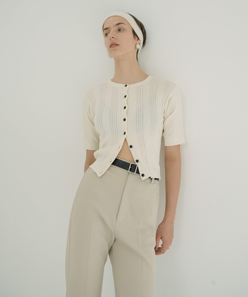 CLANE（クラネ） カーディガン W FACE RIB KNIT CARDIGAN レディース