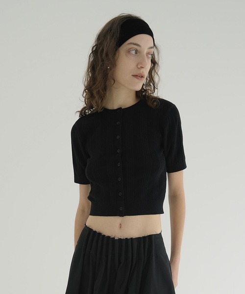 カーディガン clane COLLAR RIB CARDIGAN CLANE(クラネ)｜COLLAR RIB CARDIGAN/カーディガン/BEIGE の通販